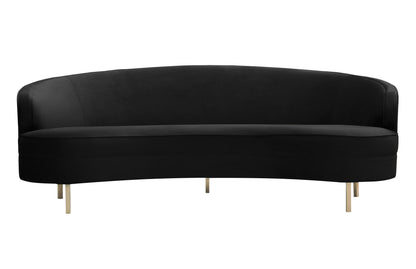 Sagura Black Velvet Sofa