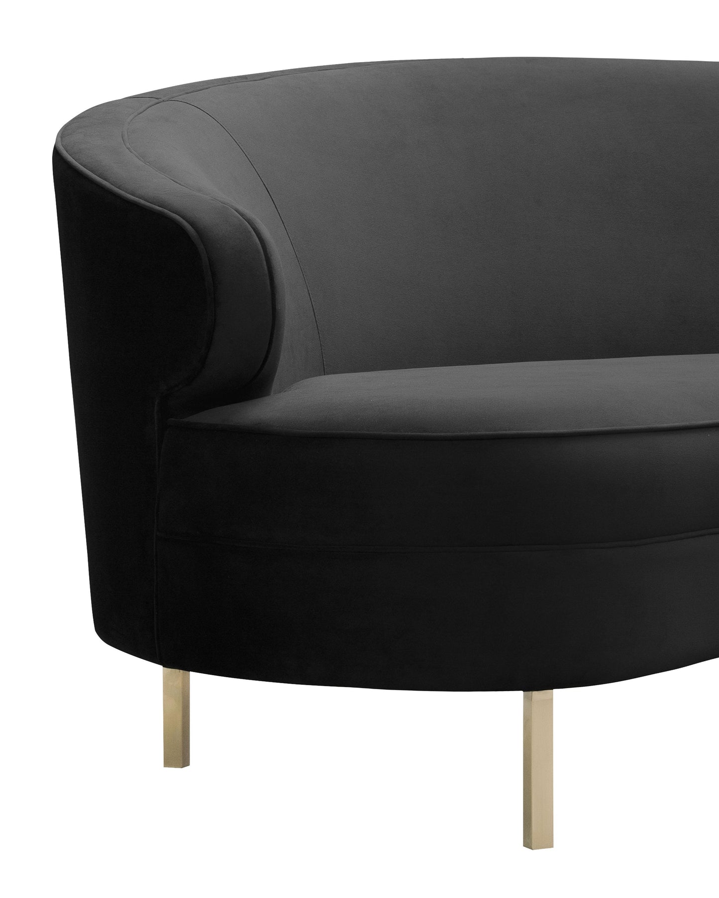 sagura black velvet sofa