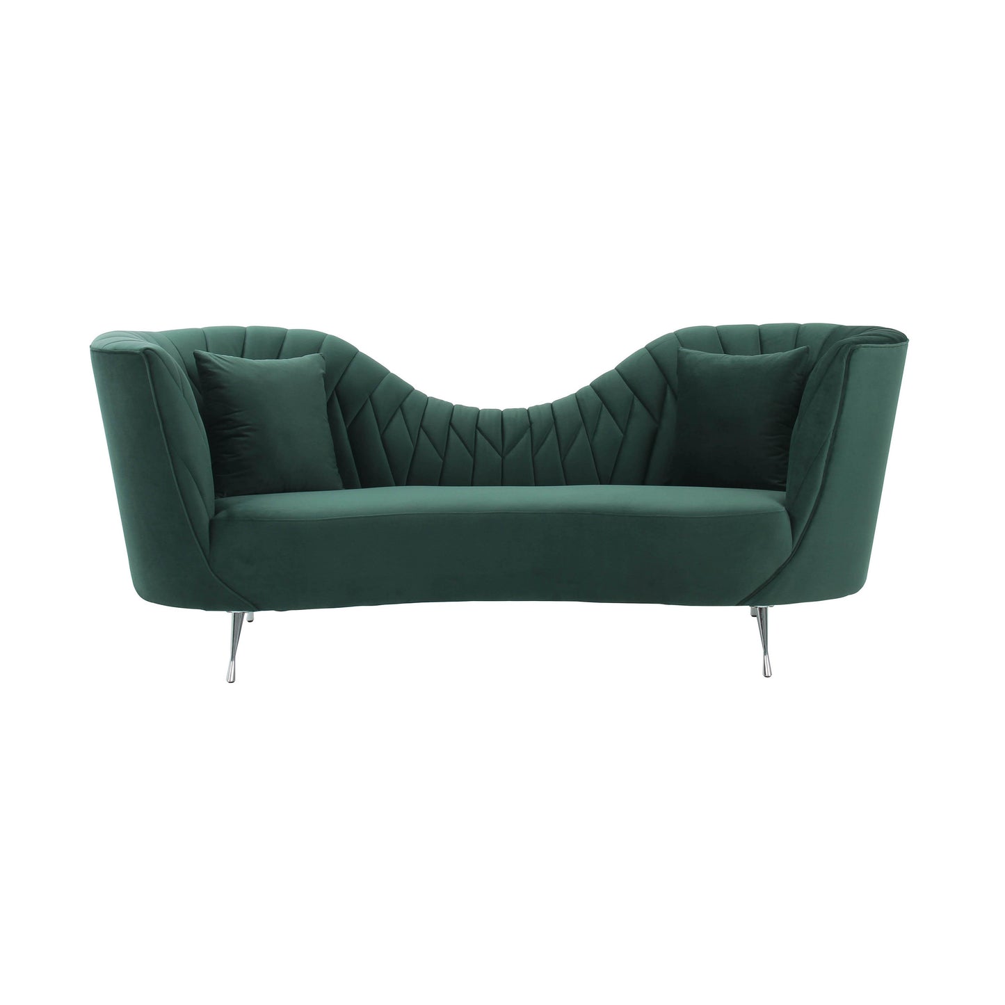 mixie forest green velvet sofa