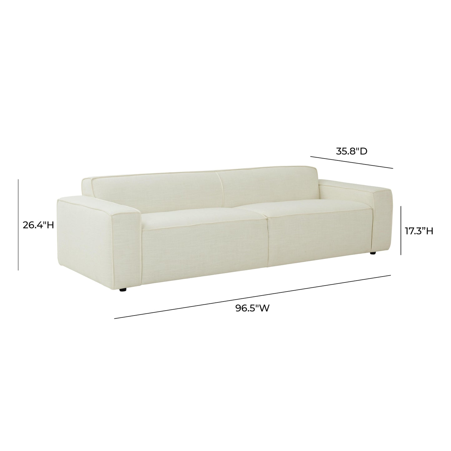 zoe cream linen sofa