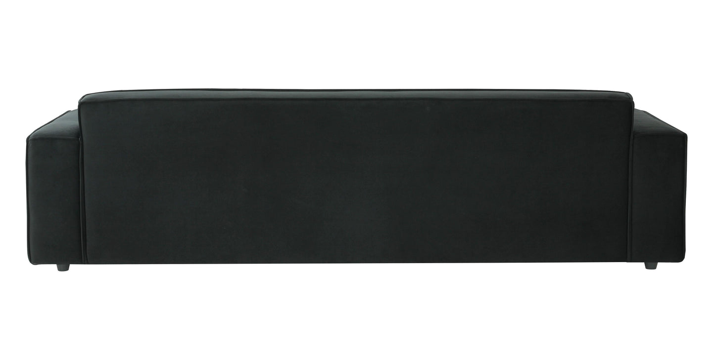 zoe black velvet sofa