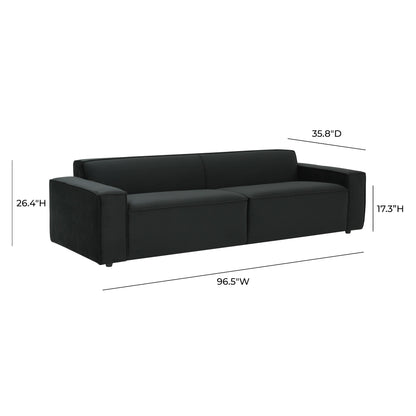 Zoe Black Velvet Sofa