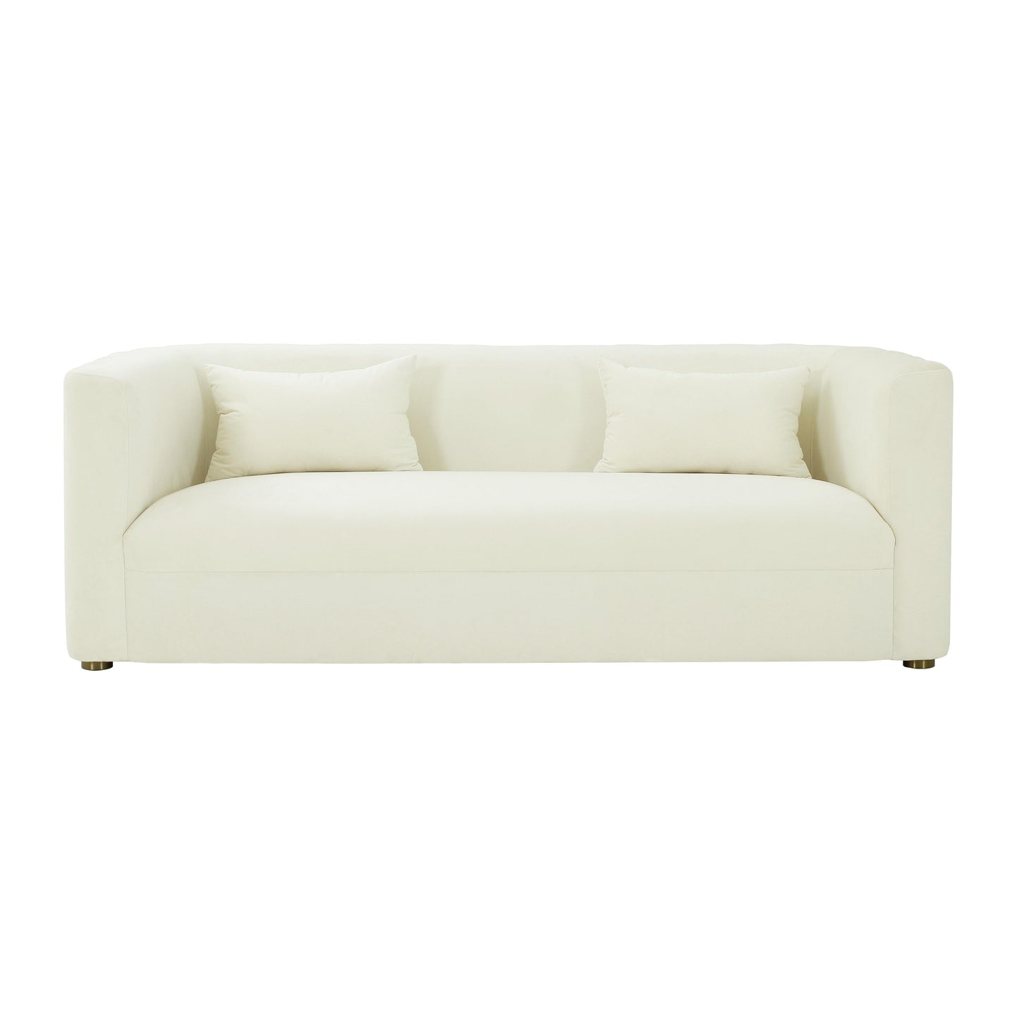 moonrise cream velvet sofa