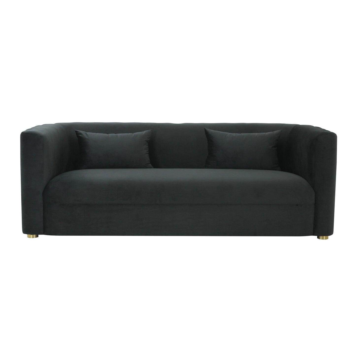 moonrise black velvet sofa