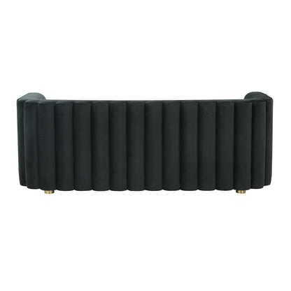 Moonrise Black Velvet Sofa