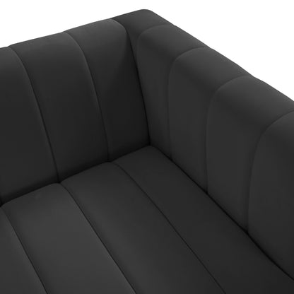 Anais Black Velvet Sofa