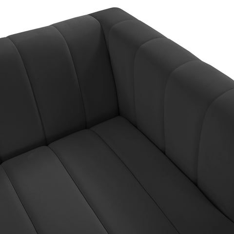 Anais Black Velvet Sofa