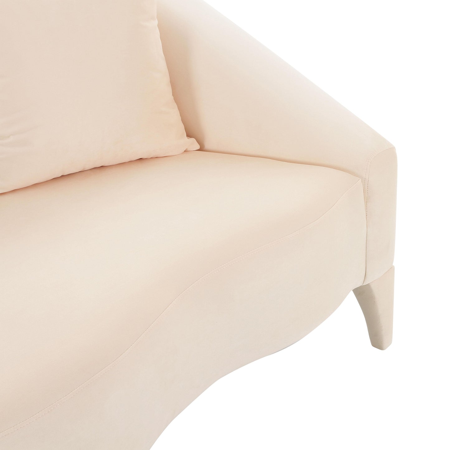 serafina peche velvet loveseat