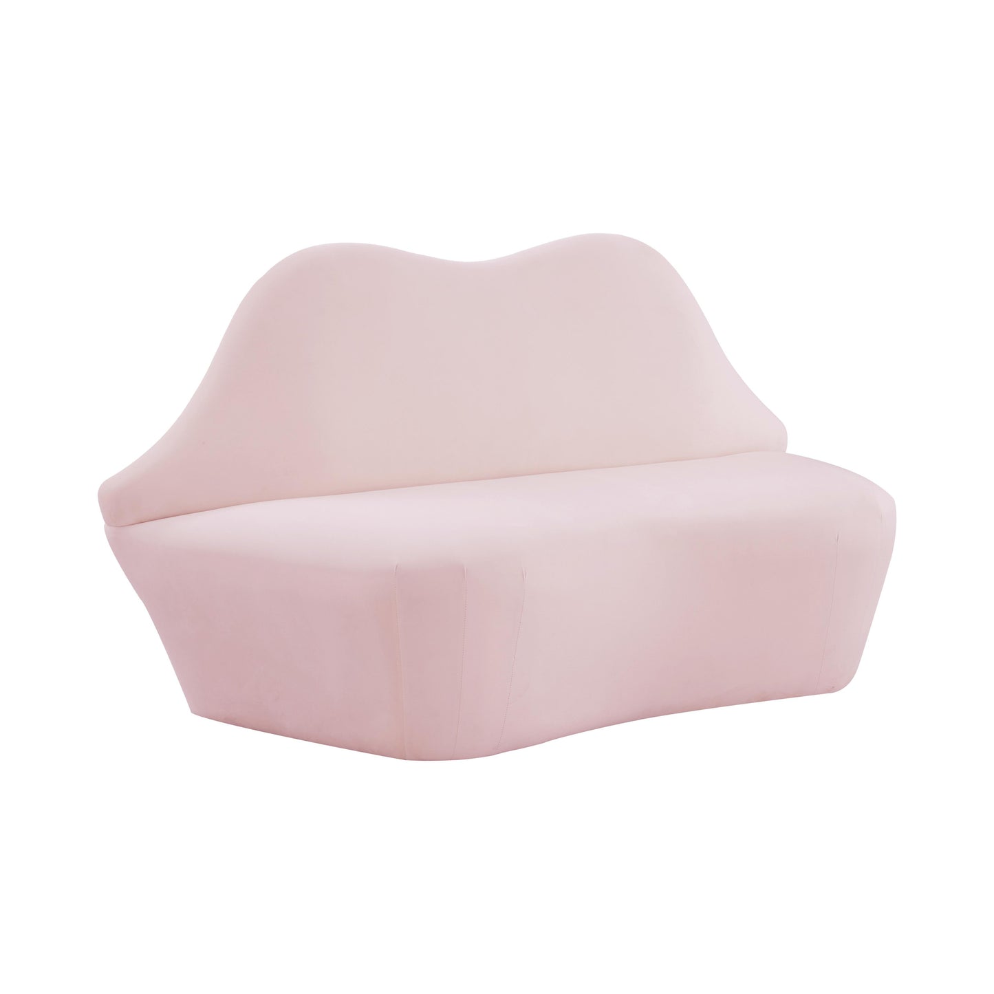 jenna blush velvet settee