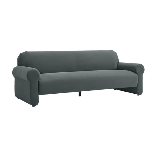 Brut Grey 84 Inch Velvet Sofa