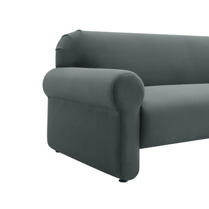 Brut Grey 84 Inch Velvet Sofa