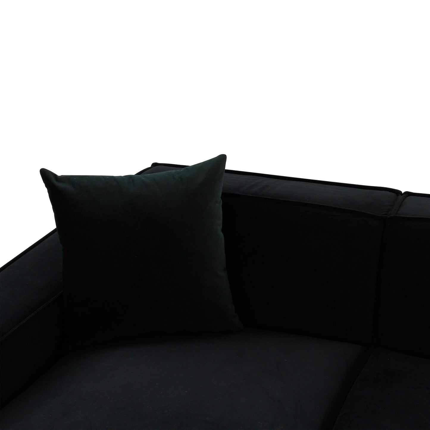 zoe black velvet sectional - laf