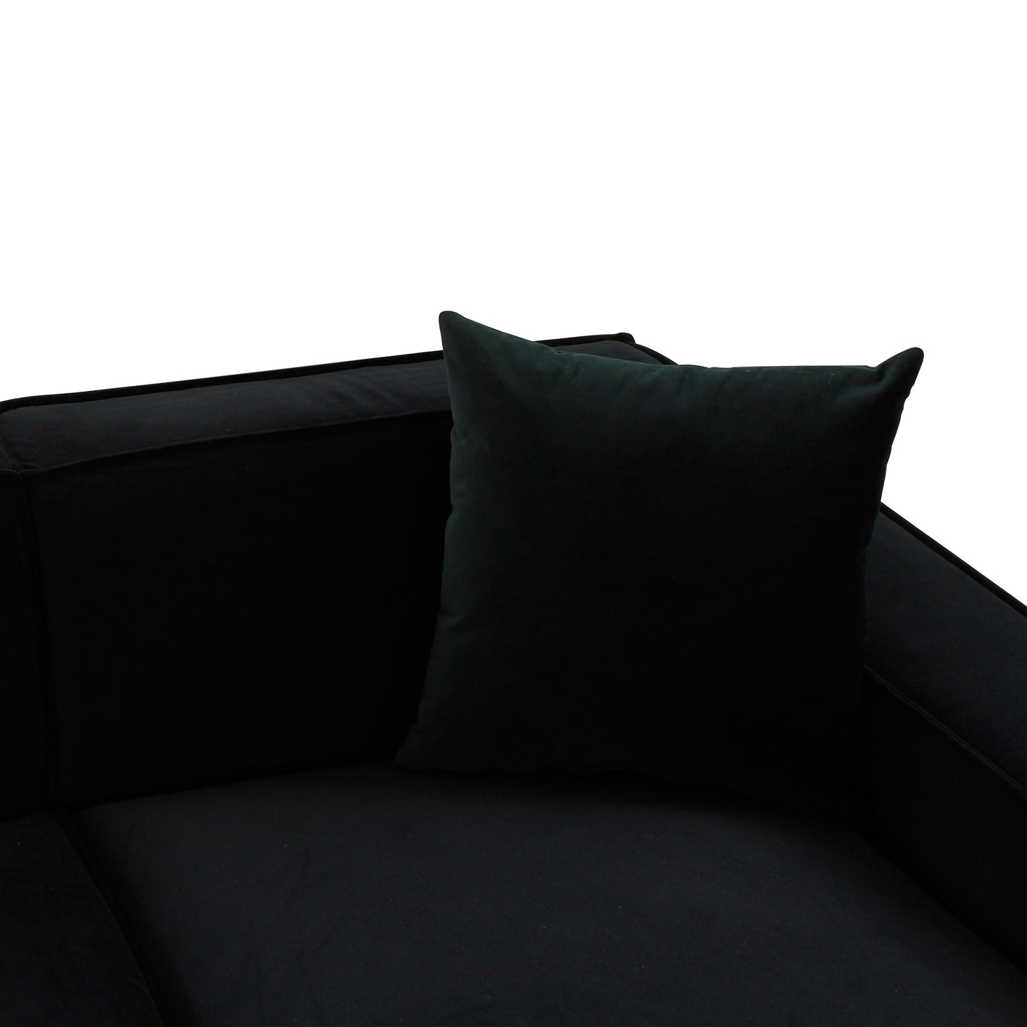 zoe black velvet sectional - raf