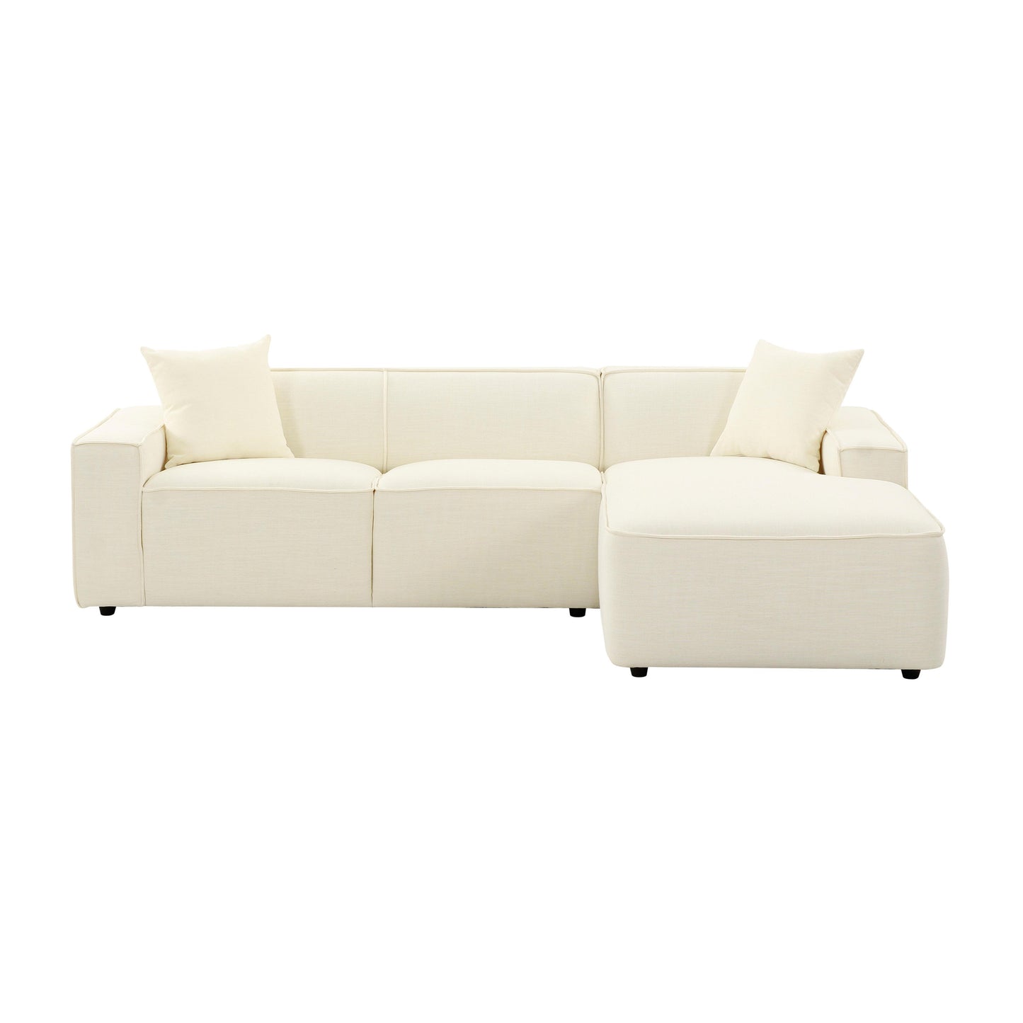 zoe cream linen sectional - raf