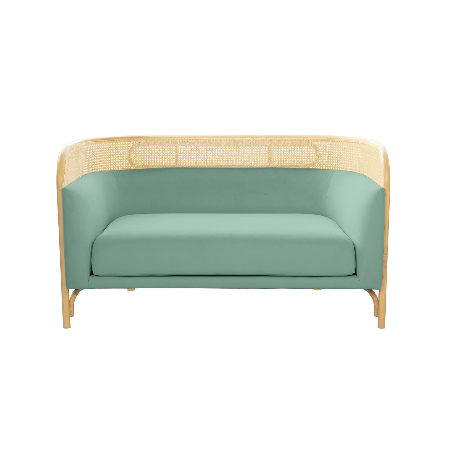 halio ocean blue velvet loveseat