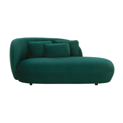 Quinn Green Velvet Chaise