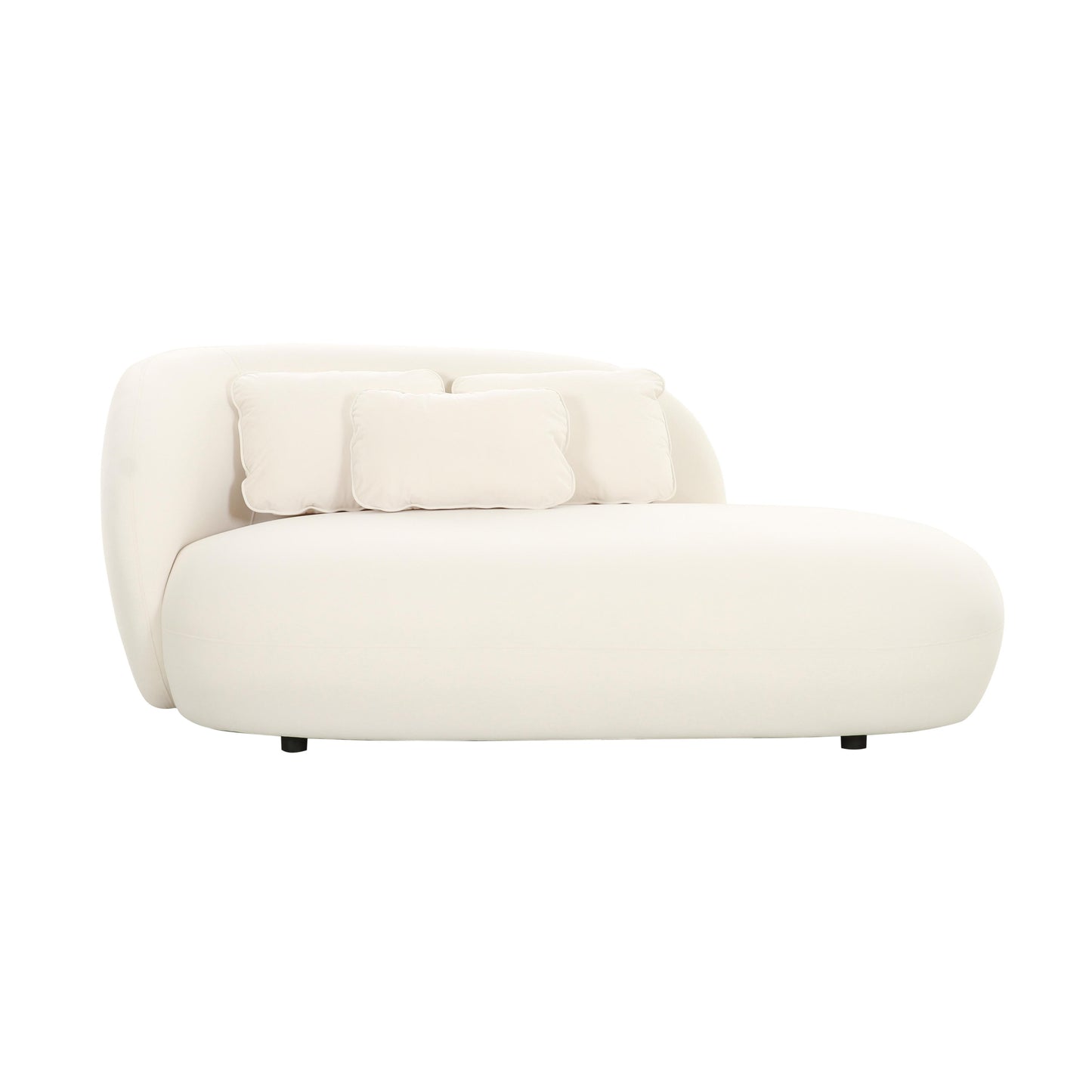 quinn cream velvet chaise