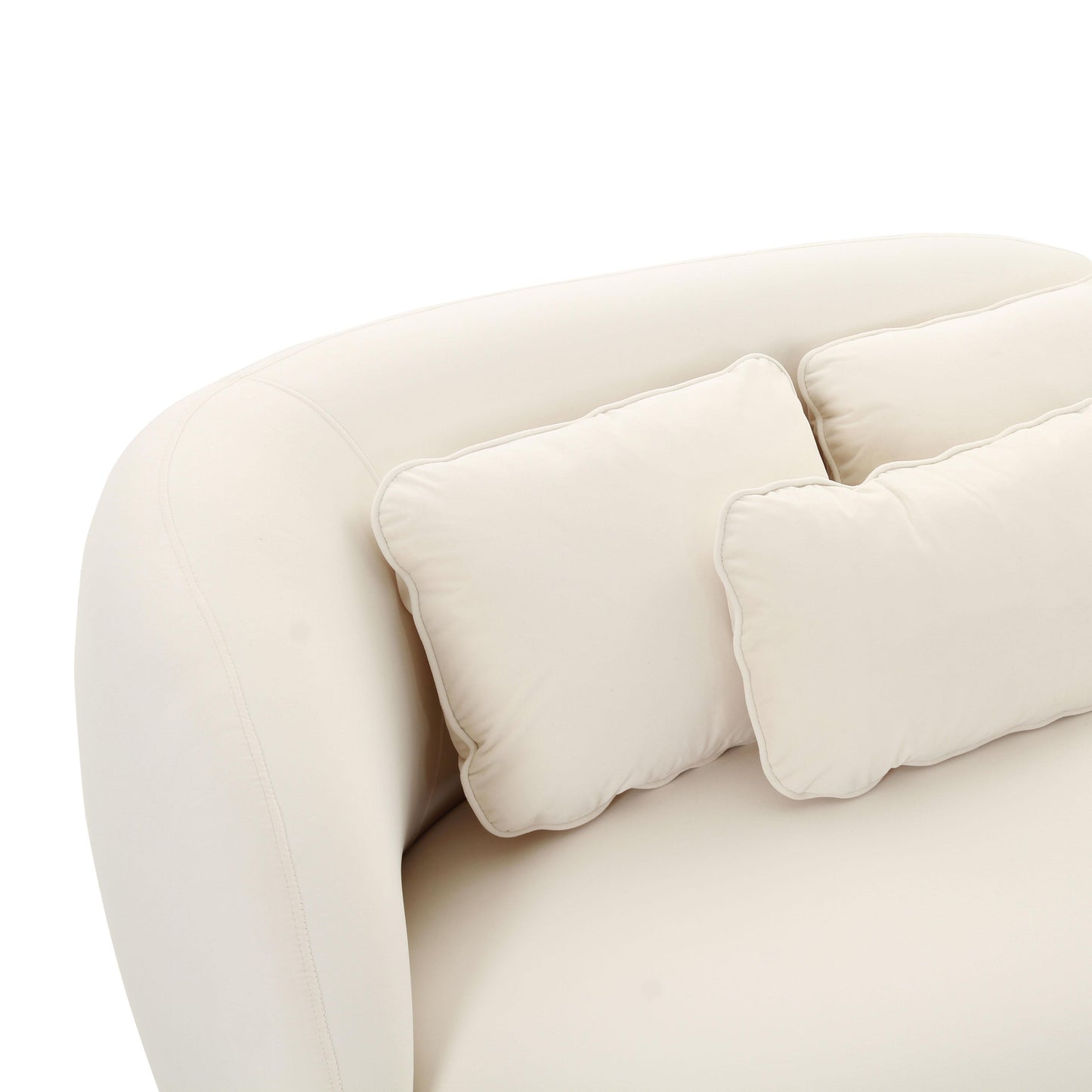 quinn cream velvet chaise