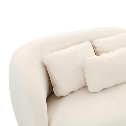 Quinn Cream Velvet Chaise