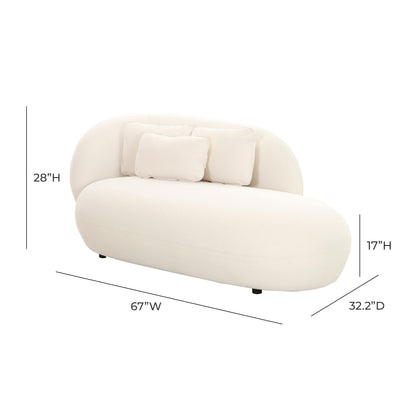 Quinn Cream Velvet Chaise