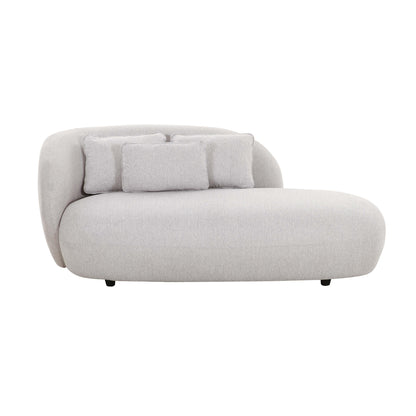 Quinn Grey Velvet Chaise