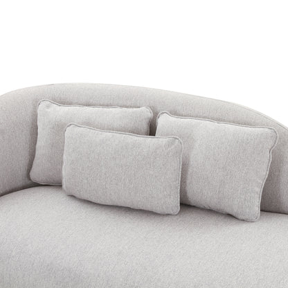 Quinn Grey Velvet Chaise