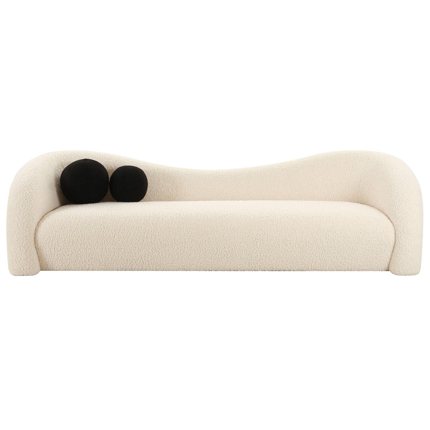 daleyza beige faux shearling sofa