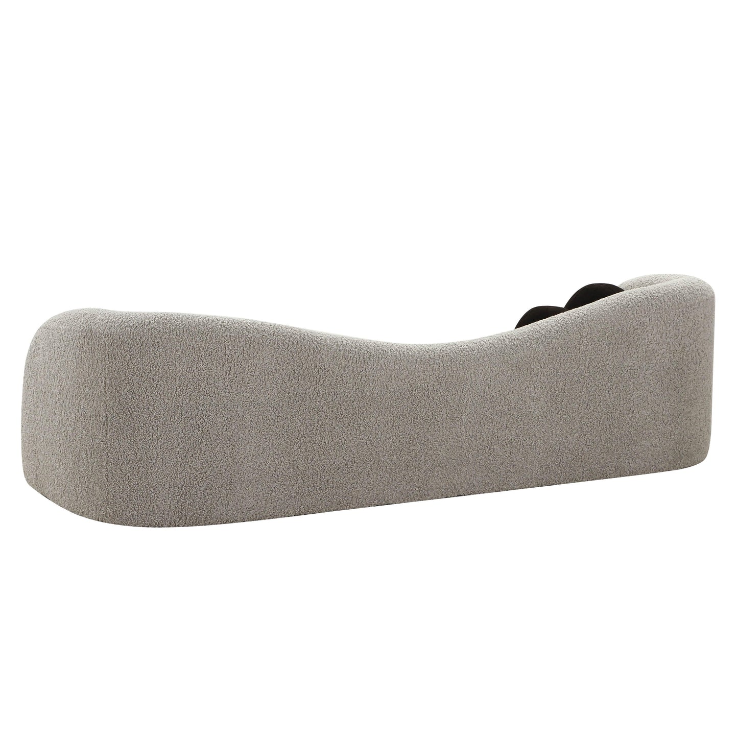 daleyza grey faux shearling sofa