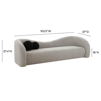 Daleyza Grey Faux Shearling Sofa