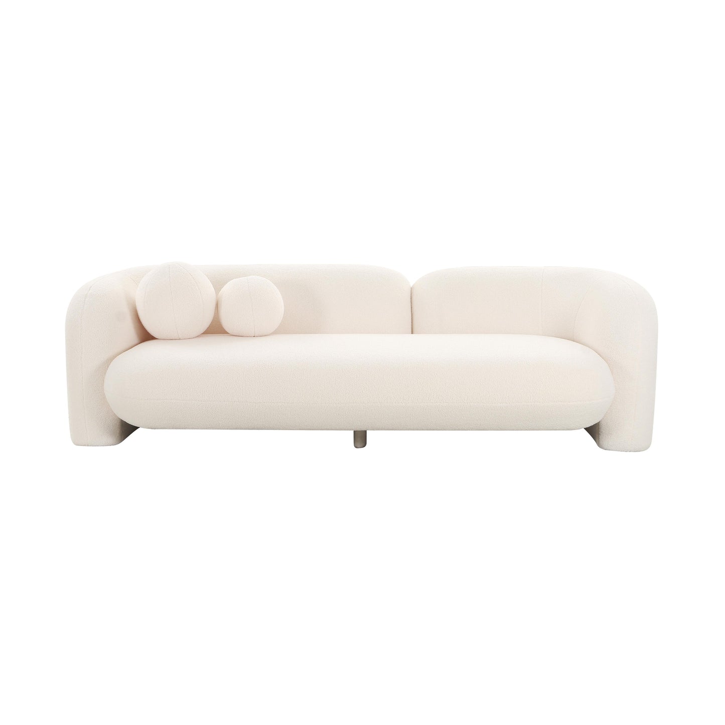 rella cream faux fur sofa