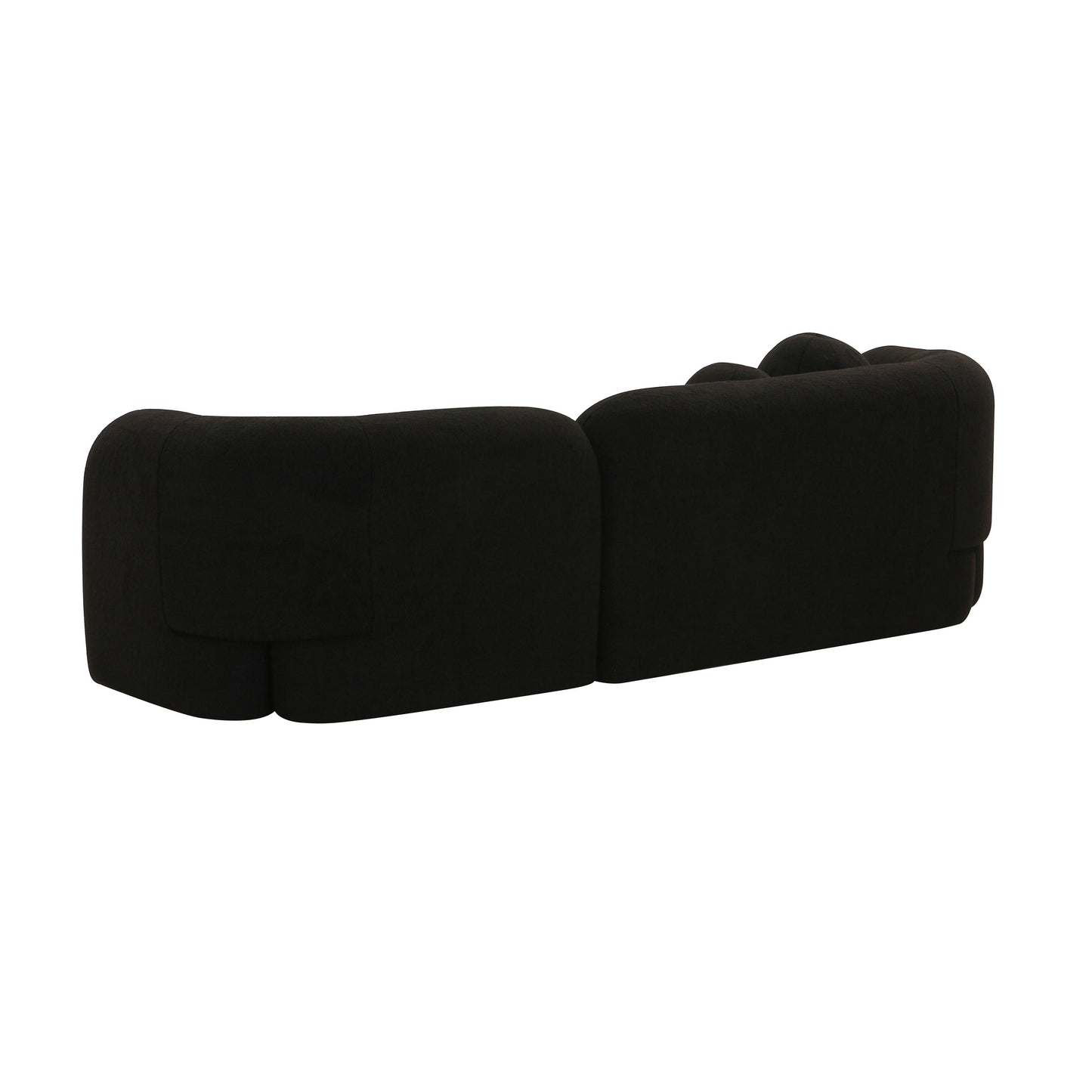 rella black faux fur sofa