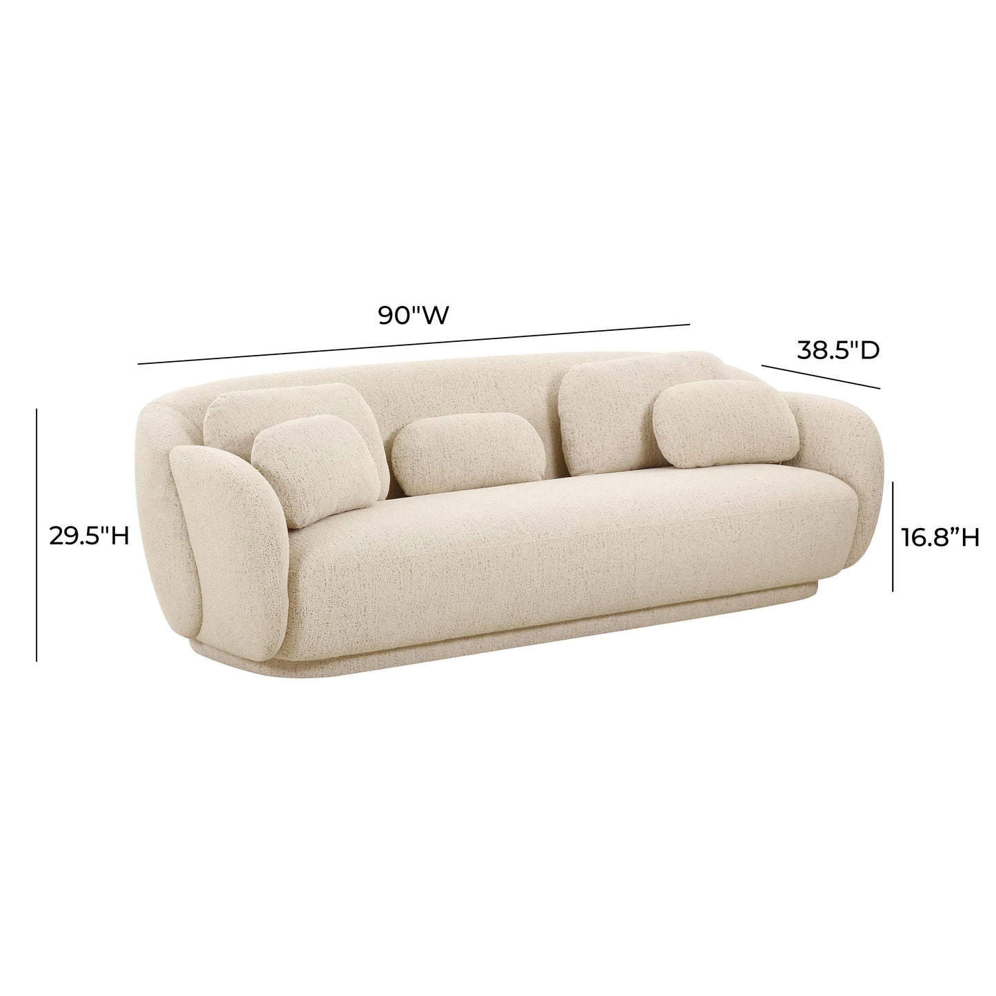 cruella cream boucle sofa