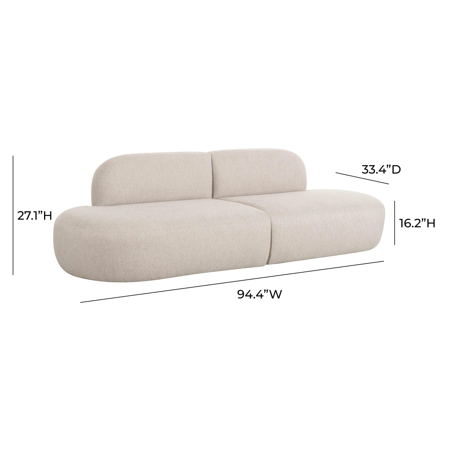 terrazzo beige linen sofa