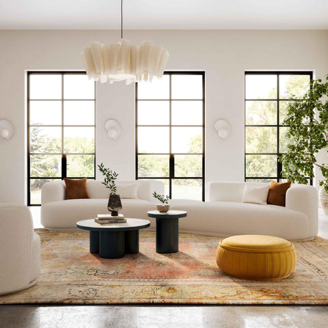 Crosshatch Cream Boucle 3-Piece Modular Sectional