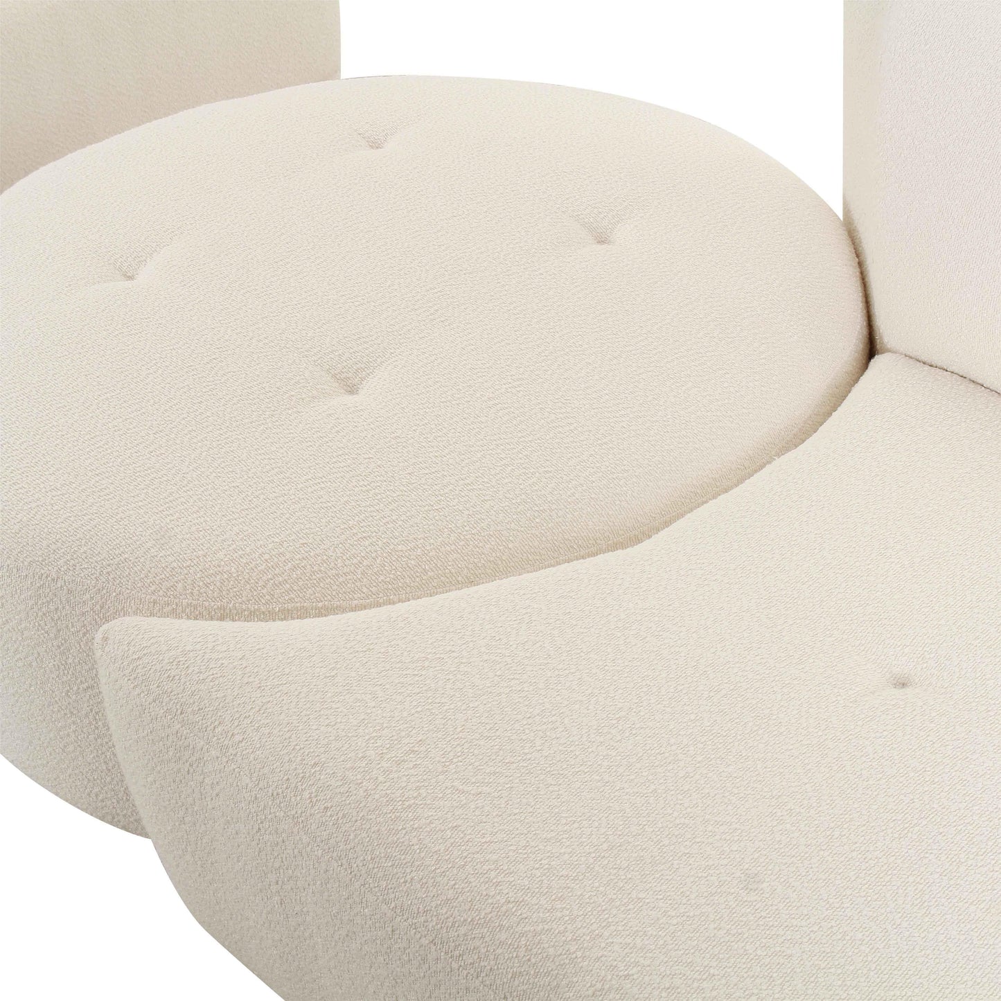 crosshatch cream boucle 4-piece modular laf sectional