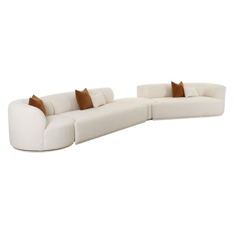 Delphine Garda 4-Piece Cream Performance Boucle Modular Sectional - image 1