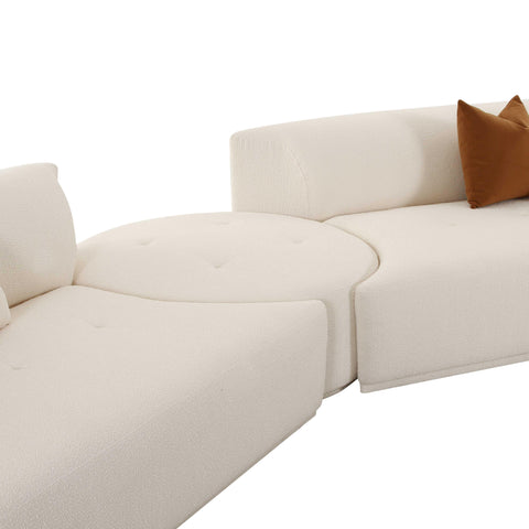 Delphine Garda 4-Piece Cream Performance Boucle Modular Sectional - image 5
