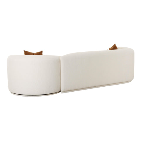 Delphine Garda Cream Performance Boucle 2-Piece Modular Sofa - image 7