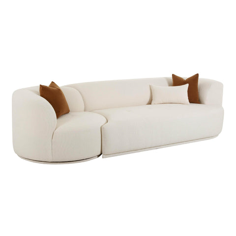 Delphine Garda Cream Performance Boucle 2-Piece Modular Sofa - image 1