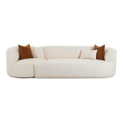 Crosshatch Cream Boucle 2-Piece Modular RAF Sofa