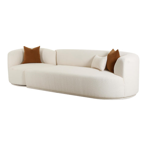 Delphine Garda Cream Performance Boucle 2-Piece Modular Sofa - image 4