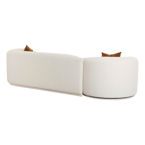 Delphine Garda Cream Performance Boucle 2-Piece Modular Sofa - image 6