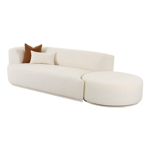Delphine Garda 112" 2-Piece Cream Performance Boucle Chaise Modular Sofa - image 4