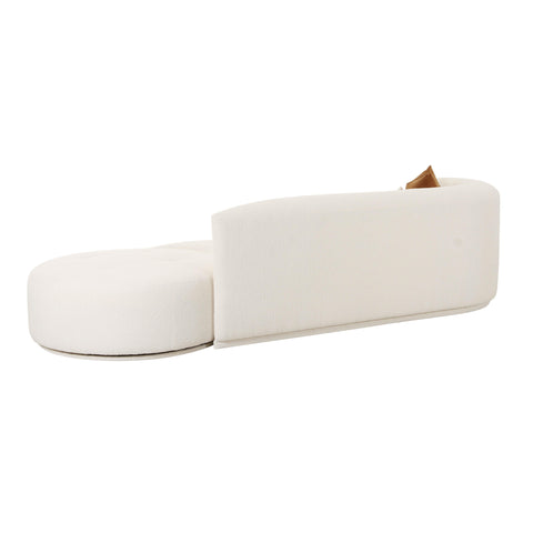Delphine Garda 112" 2-Piece Cream Performance Boucle Chaise Modular Sofa - image 5