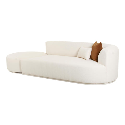 Delphine Garda 112" 2-Piece Cream Performance Boucle Chaise Modular Sofa - image 4