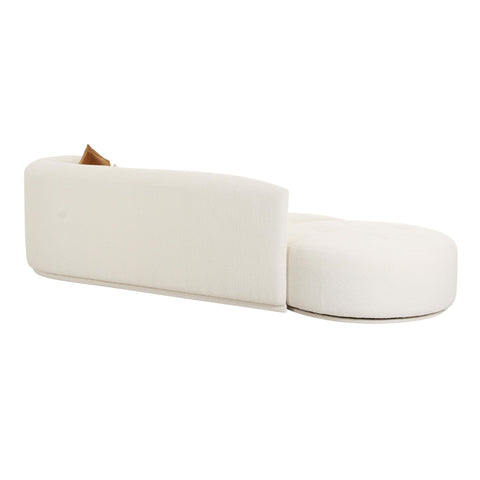 Delphine Garda 112" 2-Piece Cream Performance Boucle Chaise Modular Sofa - image 6