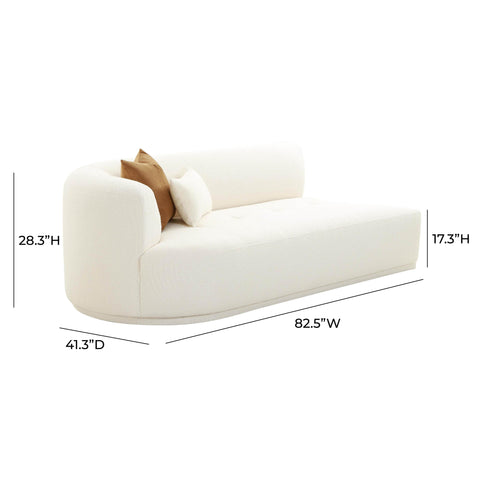 Delphine Garda 82.5" Cream Performance Boucle Modular Loveseat - image 6