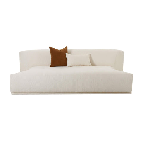 Delphine Garda 84" Cream Performance Boucle Modular Armless Loveseat - image 3