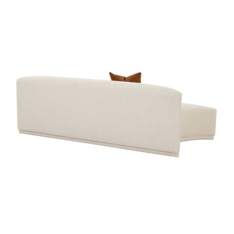 Delphine Garda 84" Cream Performance Boucle Modular Armless Loveseat - image 4