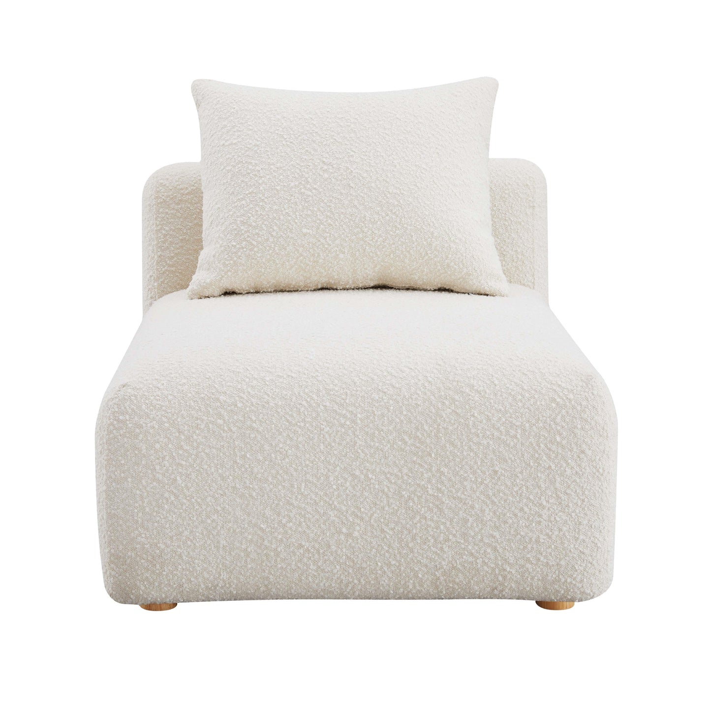 julianna cream boucle modular armless chair